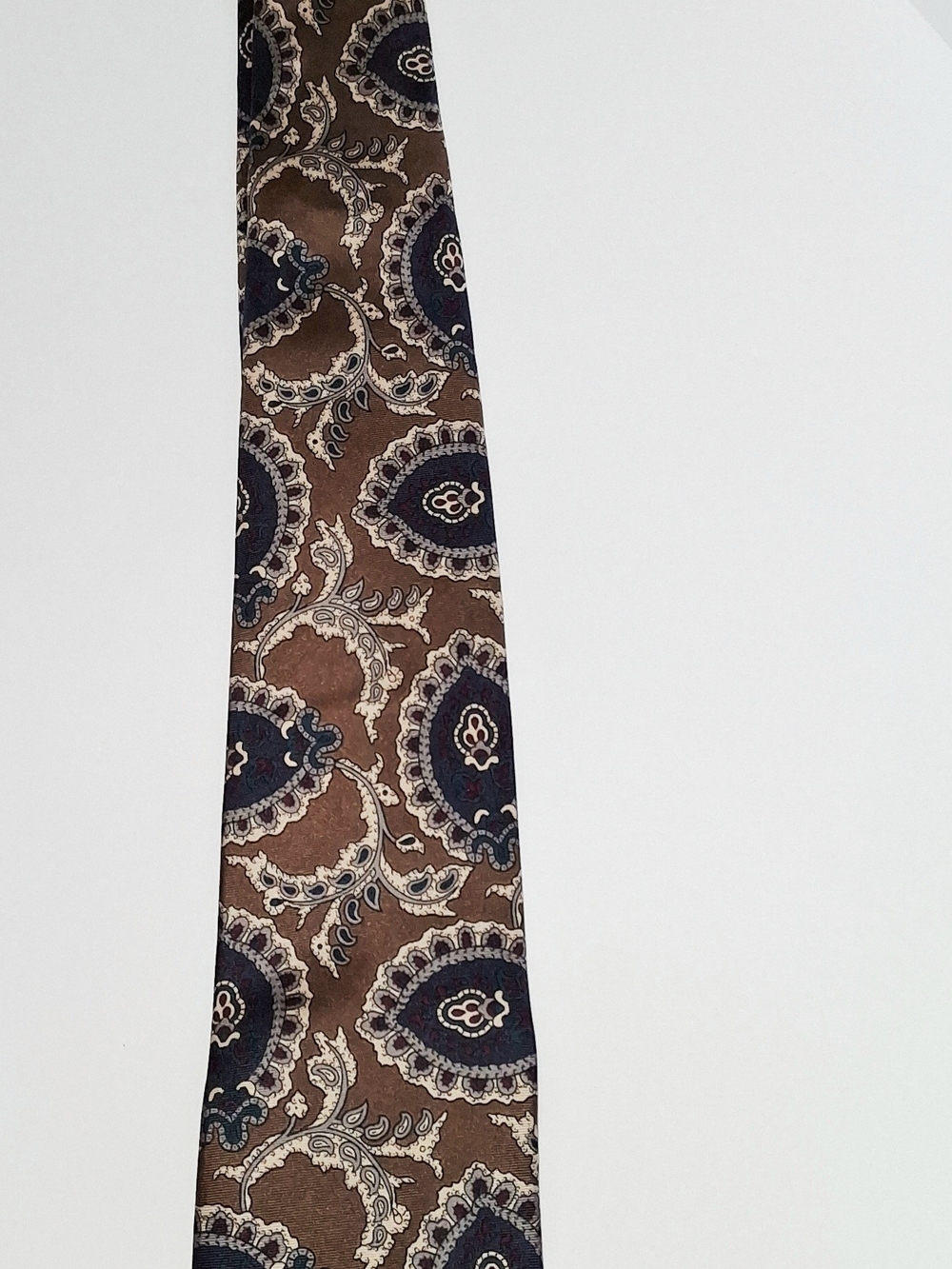 GANT Paisley Silk Tie in Brown & Blue Like New